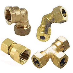 10mm Pipe Brass Compression Fittings.