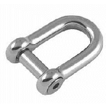 10mm Flush Pin D Shackle 316 Stainless.