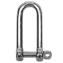 10mm Long D Shackle 316 Stainless Steel.