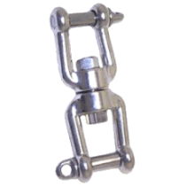 10mm Pin Swivel Shackle Jaw-Jaw 316 Stainless.