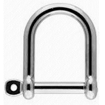 10mm Wide D Shackle . 316 Stainless Steel.