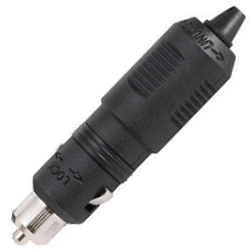 12 or 24 Volt Fused Cigarette Lighter Type Plug.