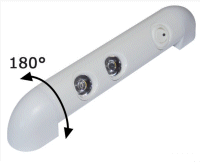 White Metal 180 Degree Adjustable Twin LED Light.