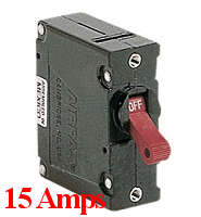 15 Amp AIRPAX Circuit Breaker 12 Volts DC.