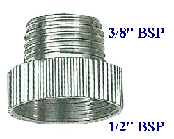 3/8 to 1/2 BSP  Adaptors with Washer.