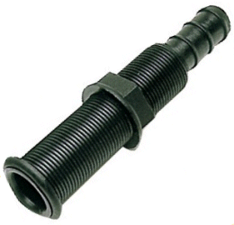 Black Deck or Gully Drainage Tube with 19mm Hose Tail.