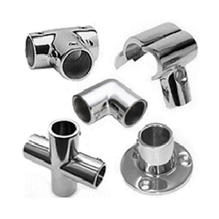 Polished Stainless Steel Boat Awning Hand Rail Fitting 7/8 inch Elbow 