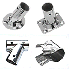 22mm ECO Boat Stainless Deck Rail Tube Fittings.