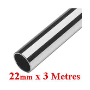 3 Metre Length of 22mm Dia Tube. 316 Stainless.