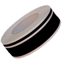 34mm Black 2 Stripes of Boats Waterline Tape.