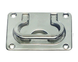 Stainless Steel Flush Hatch Pull Ring. 55 x 77mm.