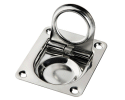 Stainless Steel Flush Hatch Pull Ring. 55 x 65mm.