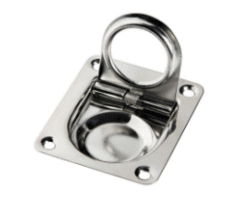 Stainless Steel Flush Hatch Pull Ring. 38 x 40mm.