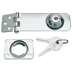Hasp and Staple 304 Stainless Steel with Cylinder Lock.
