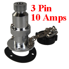 Watertight Plug and Socket. 3 Pin. 10 Amps.