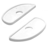 2 White Plastic Bases for 160mm Cleat 4013116.