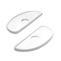 2 White Plastic Bases for 200mm Cleat 4013120.
