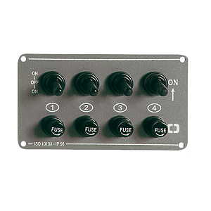 4 Fused Switch Panel in Grey,