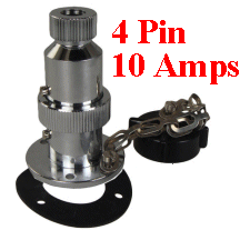 Watertight Plug and Socket. 4 Pin. 10 Amps.