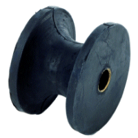 Hard Rubber Roller Sleeve for Bow Rollers. 43 x 64mm.