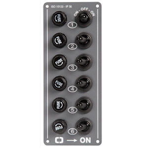 6 Fused Switch Panel in Grey,