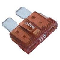 7.5 Amp  Brown Blade Fuse, ATC Type. Pack of 5.