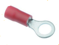 Pack of 10 Wire Terminal Eye RED Hole Size 6.4mm.