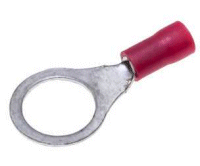 Pack of 10 Wire Terminal Eye RED Hole Size 10mm.