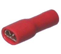 Pack of 10 Wire Terminal 4.8mm Female Spade RED Covered.