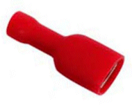 Pack of 10 Wire Terminal 6.3mm Female Spade RED Covered.