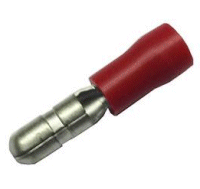 Pack of 10 Wire Terminal 4mm Bullet End RED.