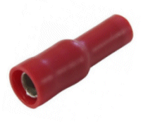Pack of 10 Wire Terminal 4mm Female Bullet End RED.