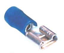 Pack of 10 Wire Terminal 4.8mm Female Spade BLUE Open.