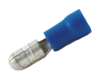 Pack of 10 Wire Terminal 4mm Bullet End BLUE.