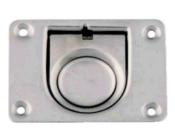 Stainless Steel Flush Hatch Pull Ring 67 x 57mm.