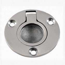 Stainless Steel Flush Hatch Pull Ring. Round Dia 50mm.
