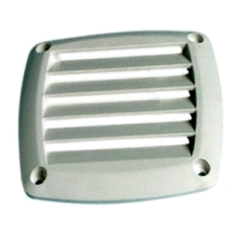 85 x 85mm ABS Plastic Louvred Vent White.