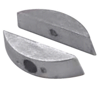Pair of Zinc Anodes for Foldable Propeller.
