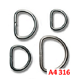 D Rings 316 Stainless.