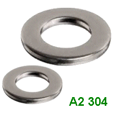 Form A Flat Washers in A2 Stainless.