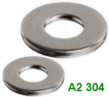Form C Flat Washers. A2 Stainless Steel.