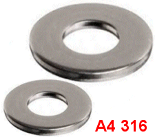 Form C Flat Washers. A4 316 Stainless Steel.