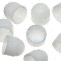 White Plastic Nut and Bolt Head Cover Caps.