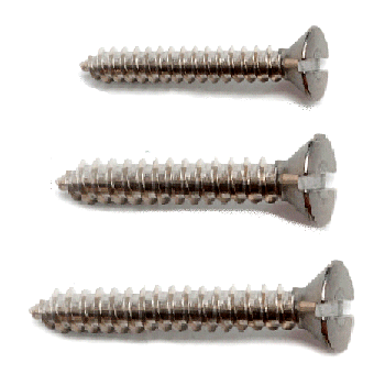 Stainless Self Tapping Screws Countersunk Slotted.