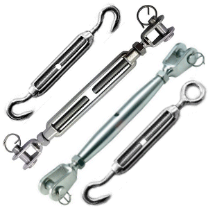 Stainless Turnbuckle and Bottle Rigging Screws.