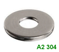 X3 Flat Washer. A2 Stainless.