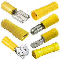 Yellow Electrical Wire Crimp Terminals.