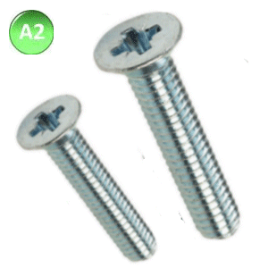 A2 Stainless Machine Screws Countersunk Pozi.
