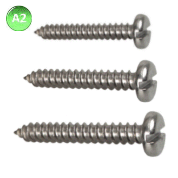 A2 Stainless Self Tapping Screws Pan Head Slotted.