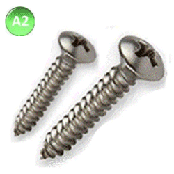 A2 Stainless Self Tapping Screws Raised Head Pozi.